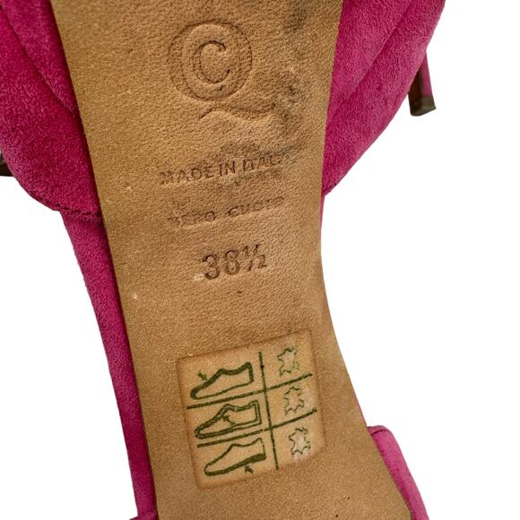 Alexander Mcqueen Armadillo Low Heel Double Arched Sandals Pink Size 8.5 - Picture 10 of 11